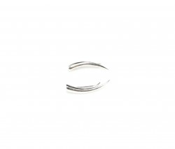 Sterling Silver Tooth Ear Cuffs, White Gold Plated - 6