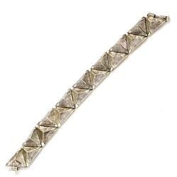 925 Sterling Silver Triangle Model Bracelet - 4
