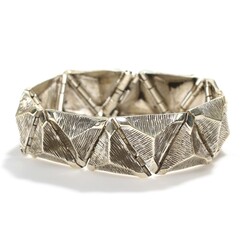 925 Sterling Silver Triangle Model Bracelet - 5