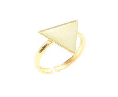 925 Sterling Silver Triangle Ring - 2