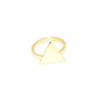 925 Sterling Silver Triangle Ring - 3