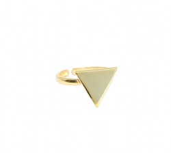 925 Sterling Silver Triangle Ring - 4