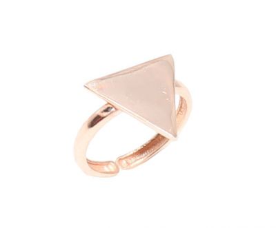 925 Sterling Silver Triangle Ring - 4