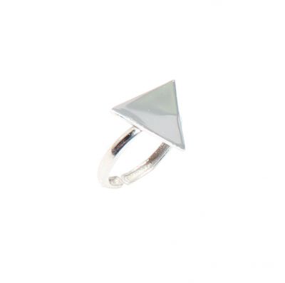 925 Sterling Silver Triangle Ring - 2