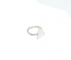 925 Sterling Silver Triangle Ring - 3