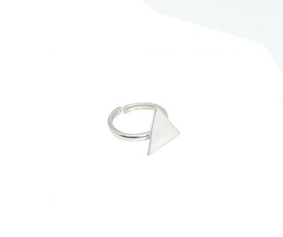 925 Sterling Silver Triangle Ring - 3