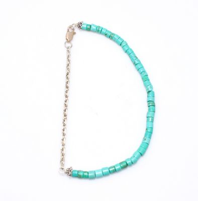 925 Sterling Silver Turquoise Anklet - 2