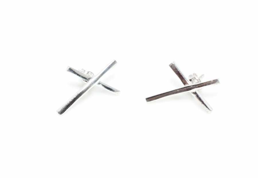 sterling silver x earrings