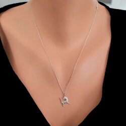 925 Sterling Silver Zebra Model Necklace - Nusrettaki