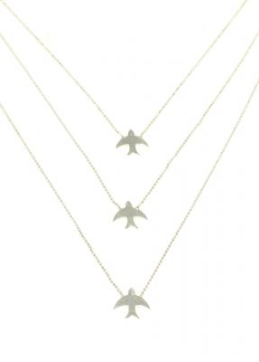 925 Ayar Gümüş Kırlangıç Kolye - 3