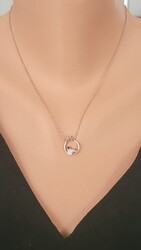 925K Sterling Silver Solitaire Dove Necklace, Yellow Gold Plated - 4