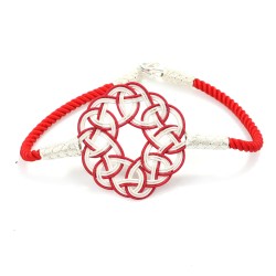 999 Sterling Silver Love Knot Design Bracelet - Nusrettaki (1)