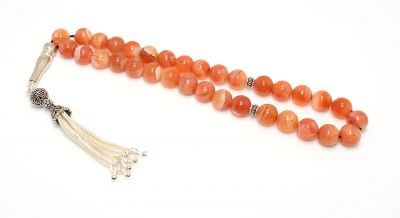Silver Prayer Beads with Agate - 1