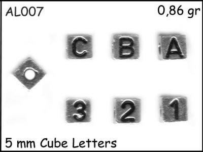 Gümüş Harf, Boncuk - AL007 - 1