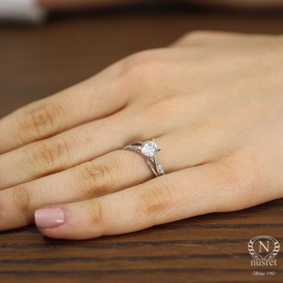 Altın 0,82 crt Pırlanta Yüzük - 1