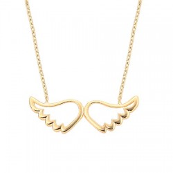 Angel Wings 14K Gold Necklace - Nusrettaki (1)