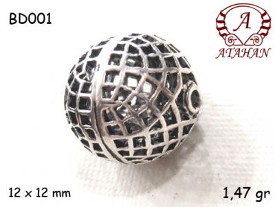 Gümüş Top, Boncuk - BD001 - 1