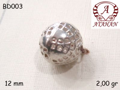 Gümüş Top, Boncuk - BD003 - 1