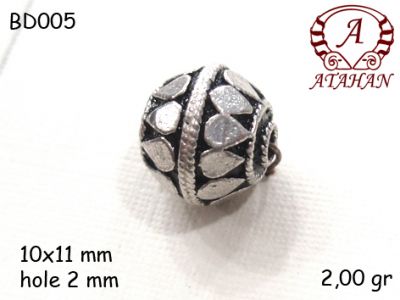 Gümüş Top, Boncuk - BD005 - 1