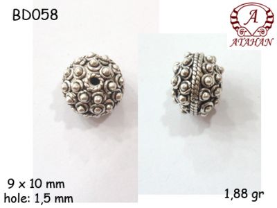 Gümüş Top, Boncuk - BD058 - 1