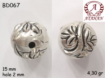 Gümüş Top, Boncuk - BD067 - 1