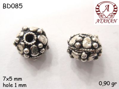 Gümüş Top, Boncuk - BD085 - 1