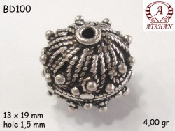 Gümüş Top, Boncuk - BD100 - Nusret