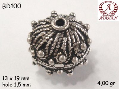 Gümüş Top, Boncuk - BD100 - 1