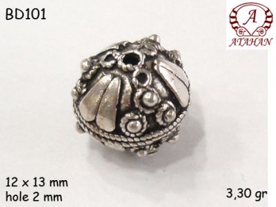 Gümüş Top, Boncuk - BD101 - 1