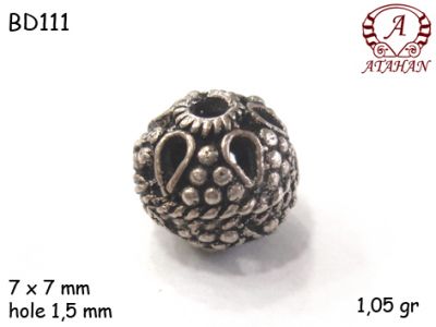 Gümüş Top, Boncuk - BD111 - 1