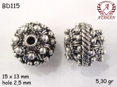 Gümüş Top, Boncuk - BD115 - 1