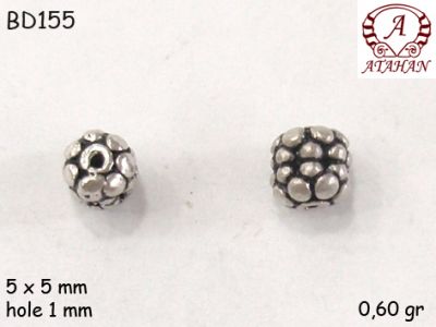 Gümüş Top, Boncuk - BD155 - 1