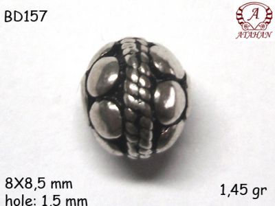 Gümüş Top, Boncuk - BD157 - 1