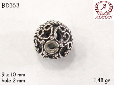 Gümüş Top, Boncuk - BD163 - 1