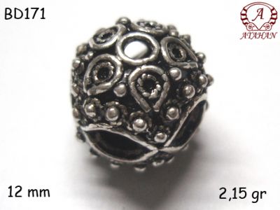 Gümüş Top, Boncuk - BD171 - 1