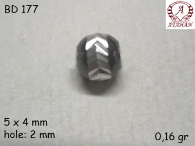 Gümüş Top, Boncuk - BD177 - 1