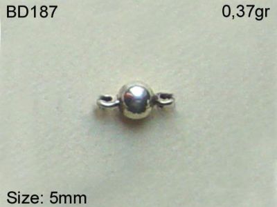Gümüş Top, Boncuk - BD187 - 1
