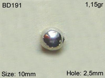 Gümüş Top, Boncuk - BD191 - 1