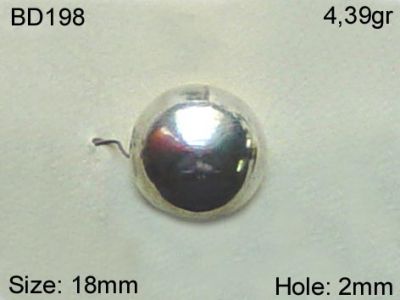 Gümüş Top, Boncuk - BD198 - 1
