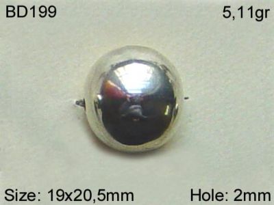 Gümüş Top, Boncuk - BD199 - 1
