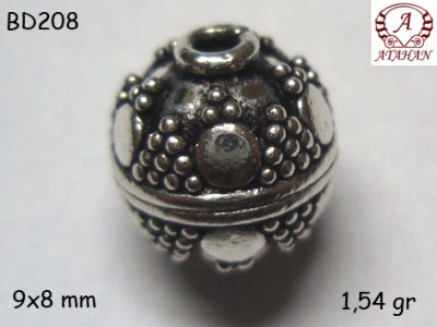 Gümüş Top, Boncuk - BD208 - 1