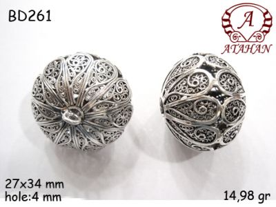 Gümüş Top, Boncuk - BD261 - 1