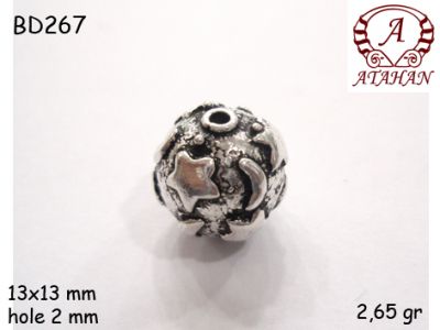 Gümüş Top, Boncuk - BD267 - 1