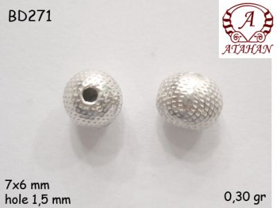 Gümüş Top, Boncuk - BD271 - 1