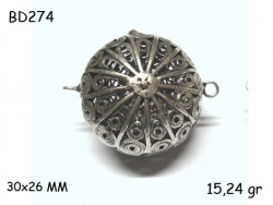 Nusret - Gümüş Top, Boncuk - BD274