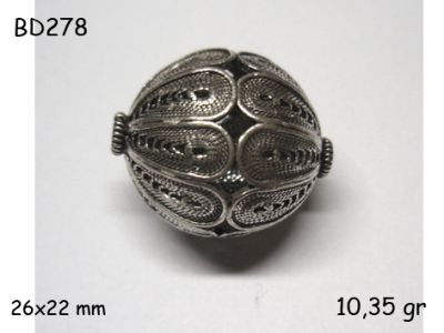 Gümüş Top, Boncuk - BD278 - 1