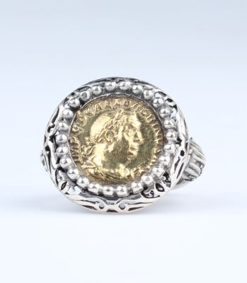 Bizans Sikkesi 925 Gümüş Yüzük - 3