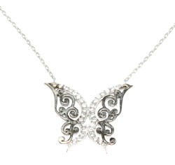 Butterfly 925 Sterling Silver Necklace - 3
