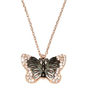 Butterfly Design 925 Sterling Silver Necklace - 3