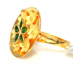 22 Ayar Altın Çanaklı Papatya Çiçek Model Yüzük - 6